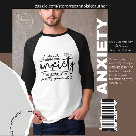 Buena en Ansiedad Camiseta Raglan de 3/4 Manga