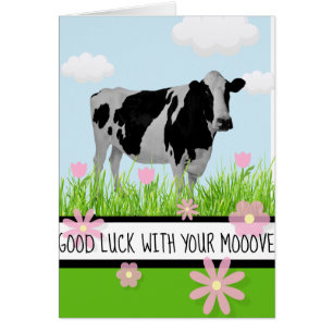 Buena suerte con tu tarjeta Mooove Cow Moving Hous