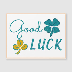 Buena Suerte Cuatro Leaf Clover Shamrock Magnet Ca