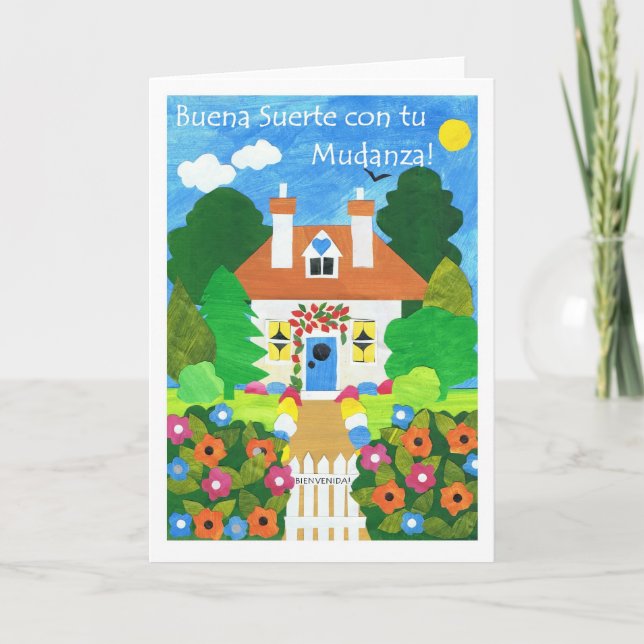 Buena suerte en español con tu tarjeta de saludo d (Anverso)