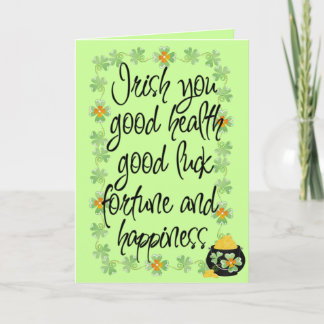 Buena suerte en irlandés - Tarjeta de felicitación