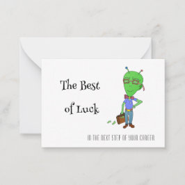 Buena suerte felicita las tarjetas para un nuevo t