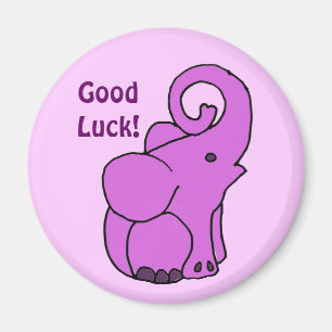 ¡Buena suerte! Imán del elefante