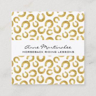 Buena suerte tarjeta de visita cuadrada de herradu