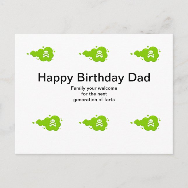 Buena tarjeta de cumpleaños para un padre (Anverso)