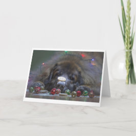 Buena tarjeta de Navidad de Leonberger
