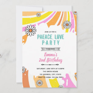 Buena vibración sólo invitación temática de los añ
