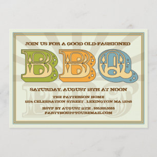 Buena vieja invitación del fiesta del estilo rural