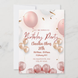 Buena y elegante invitación de cumpleaños.