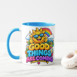 Buenas Cosas Están Llegando Taza de Café con Vibra