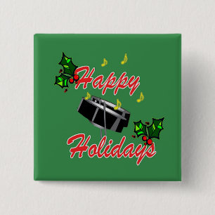 Buenas fiestas botón de acero de la cacerola