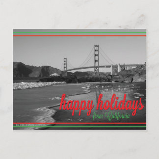 Buenas fiestas de la postal de California