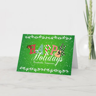 Buenas fiestas de tarjeta de Navidad de Nashville