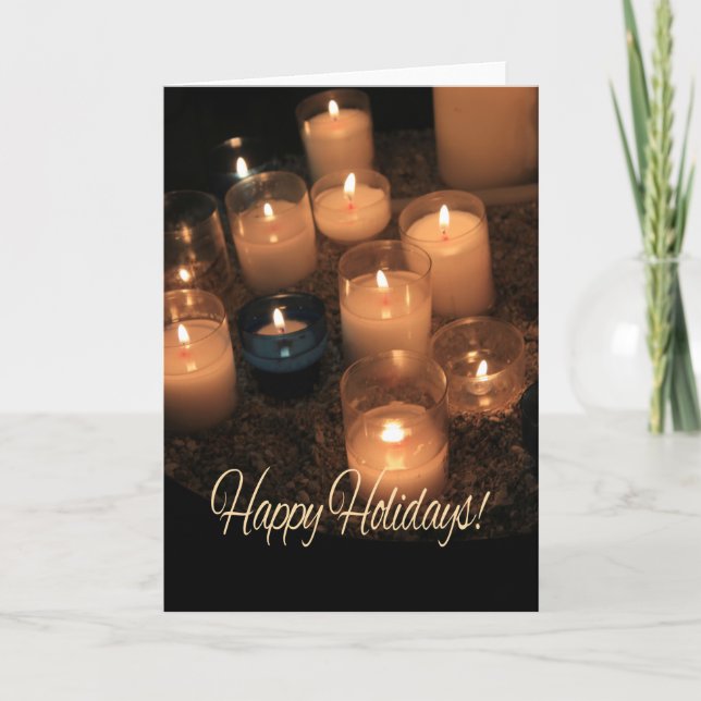 Buenas fiestas navidad ardiendo de las velas (Anverso)