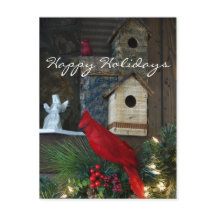 Buenas fiestas personalizar cardinal de la postal