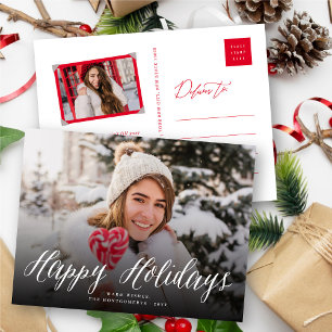 Buenas fiestas postal elegante del día de fiesta