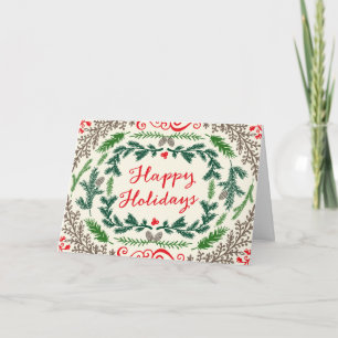 Buenas fiestas tarjeta de felicitación elegante de