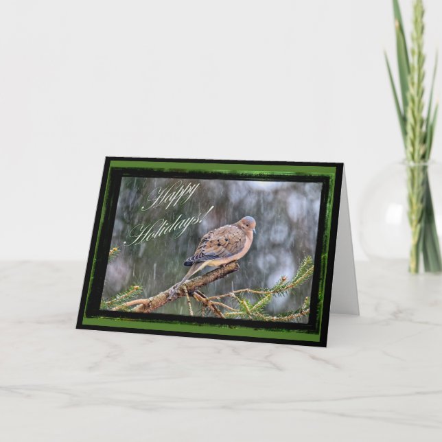 Buenas fiestas tarjeta de felicitación - paloma de (Anverso)