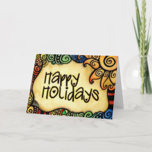 Buenas fiestas tarjeta de Navidad