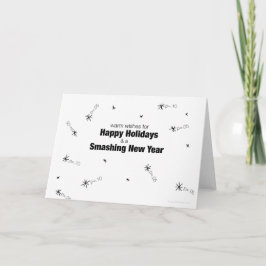 Buenas fiestas tarjeta del empollón de los datos