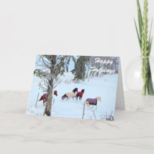 Buenas fiestas tarjetas del caballo