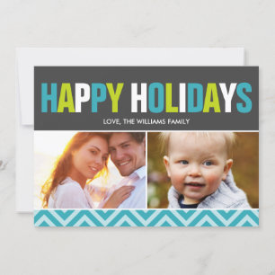 Buenas fiestas tarjetas intrépidas y coloridas