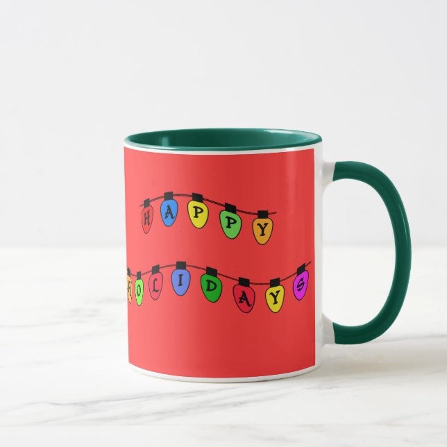 Buenas fiestas taza de los bulbos del árbol de (Derecha)