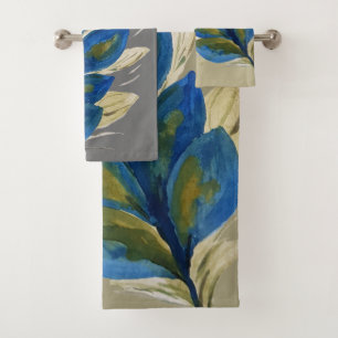 Buenas Fortune Peacock Fethers Watercolor Bath Tow