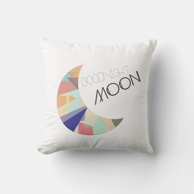 Buenas noches almohada decorativa de la luna (Anverso)