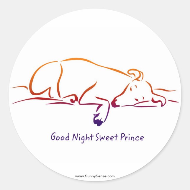 Buenas noches pegatinas de Prince Sweet (Anverso)