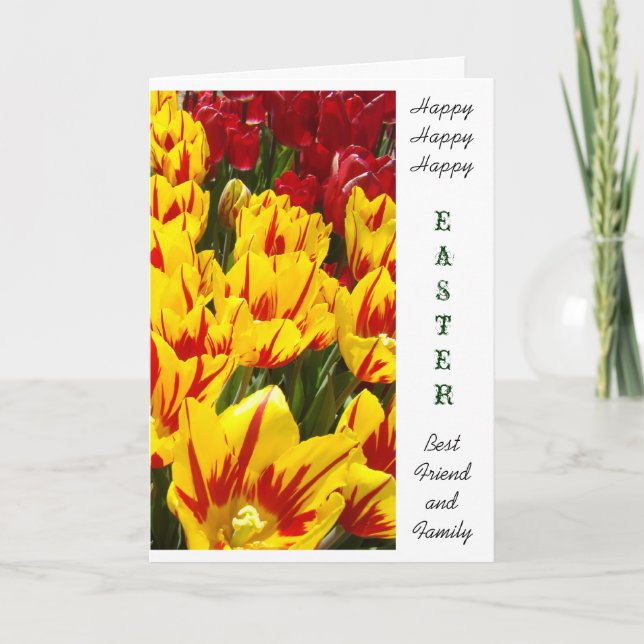 Buenas tarjetas de Pascua Mejor Amigo y Saludos Fa (Anverso)