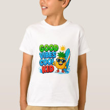 🌞 Buenas Vibraciones Chico Genial Camisetas de Ve