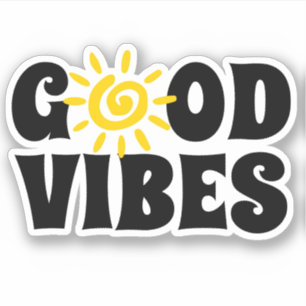 Buenas vibraciones Personalizado Pegatina de cor