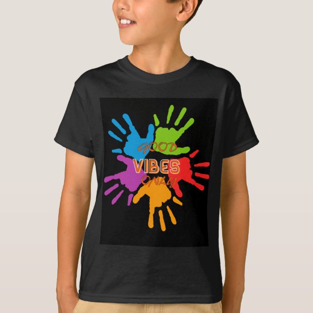 buenas vibraciones sólo camiseta de niño (Anverso)