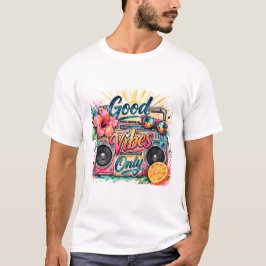 Buenas Vibraciones Solo Camiseta Retro Radio-Tropi