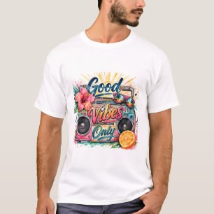 Buenas Vibraciones Solo Camiseta Retro Radio-Tropi