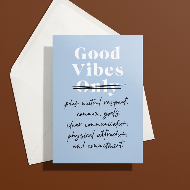 Buenas vibraciones y más feliz tarjeta de aniversa (More Than Good Vibes anniversary card)