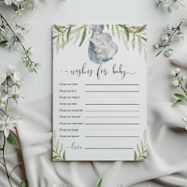 Bueno deseos para la tarjeta de elefante neutral d