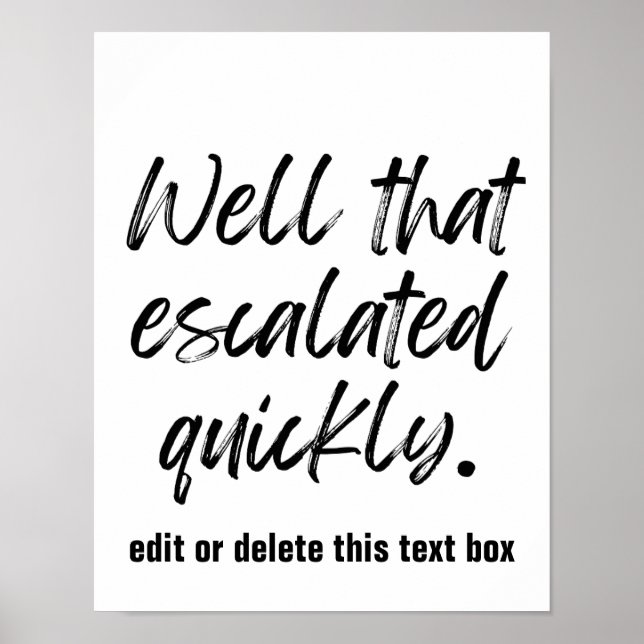 Bueno, eso se intensificó rápidamente: impresión p (Frente)