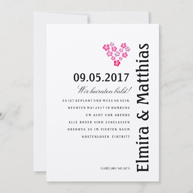 Bueno para leer, tipografía pura invitaciones (Anverso)