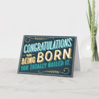 BUENO TRABAJO Y FELIZ **21ª** Tarjeta DE CUMPLEAÑO