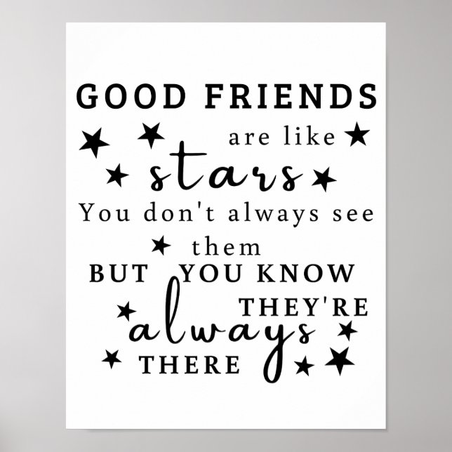 Buenos Amigos Son Como Estrellas: Arte de Citas de (Frente)