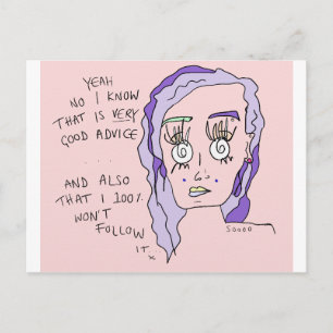 Buenos consejos   Impresión postal   #overheard