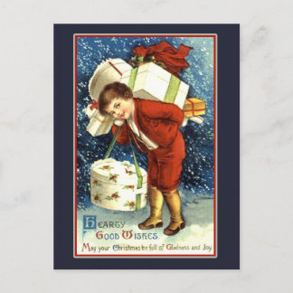 Buenos deseos Tarjeta Vintage de Navidad