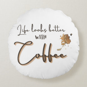 "Buenos días: almohada con café"