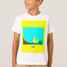 Buenos días Aves Amarillas Niños Camisa Básica Bla
