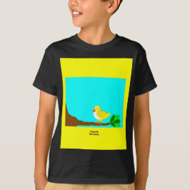 Buenos días Aves Amarillas Niños Camisa Básica Neg
