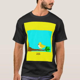 Buenos días, camiseta básica para hombres amarillo