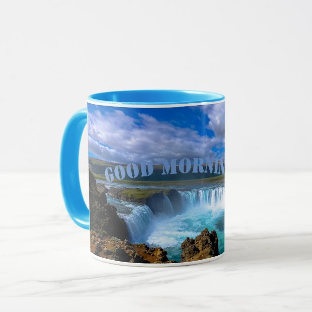 Buenos días diseño natural tazas de café (Anverso izquierdo)