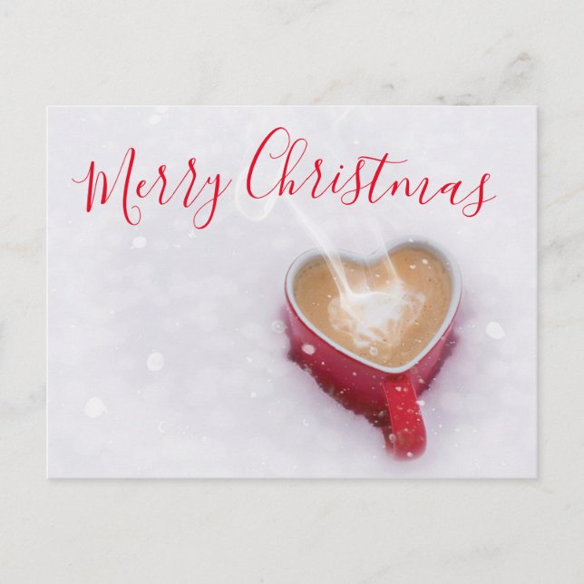 Buenos días, Feliz Navidad en rojo moderno (Anverso)